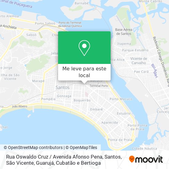 Rua Oswaldo Cruz / Avenida Afonso Pena mapa
