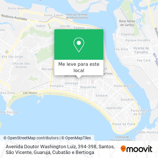 Avenida Doutor Washington Luiz, 394-398 mapa