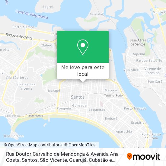 Rua Doutor Carvalho de Mendonça & Avenida Ana Costa mapa