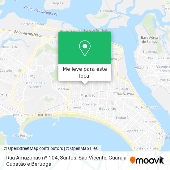 Rua Amazonas nº 104 mapa