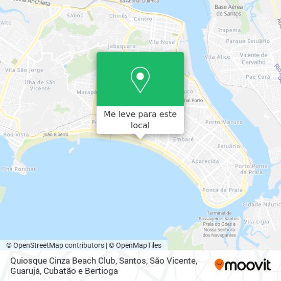 Quiosque Cinza Beach Club mapa