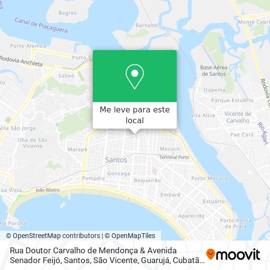 Rua Doutor Carvalho de Mendonça & Avenida Senador Feijó mapa