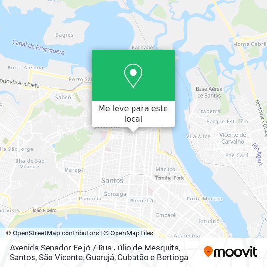 Avenida Senador Feijó / Rua Júlio de Mesquita mapa