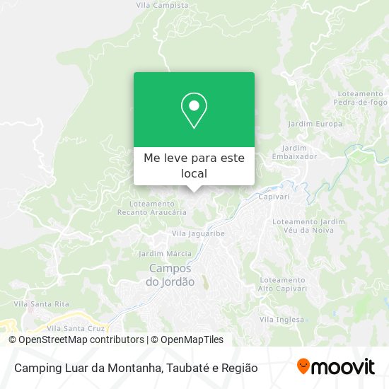 Camping Luar da Montanha mapa