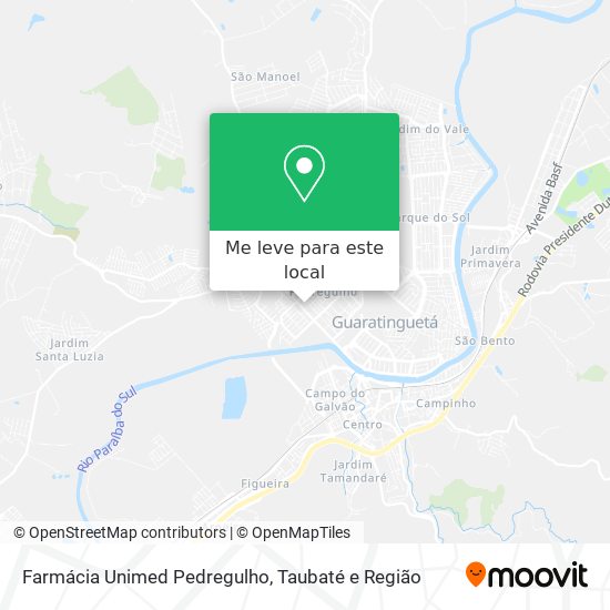 Farmácia Unimed Pedregulho mapa