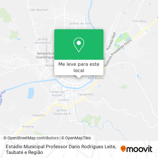 Estádio Municipal Professor Dario Rodrigues Leite mapa