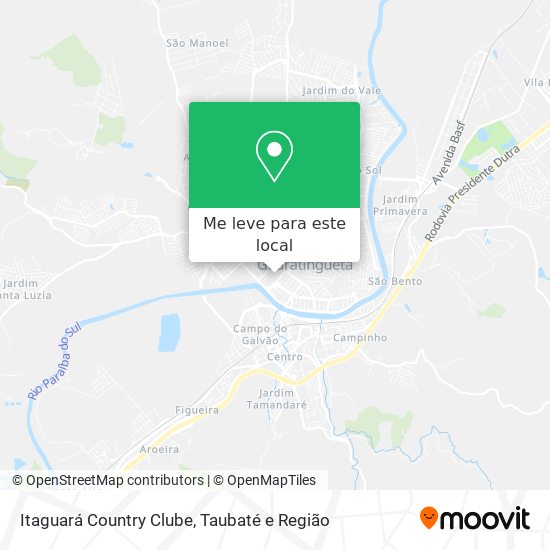 Itaguará Country Clube mapa