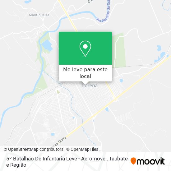 5º Batalhão De Infantaria Leve - Aeromóvel mapa
