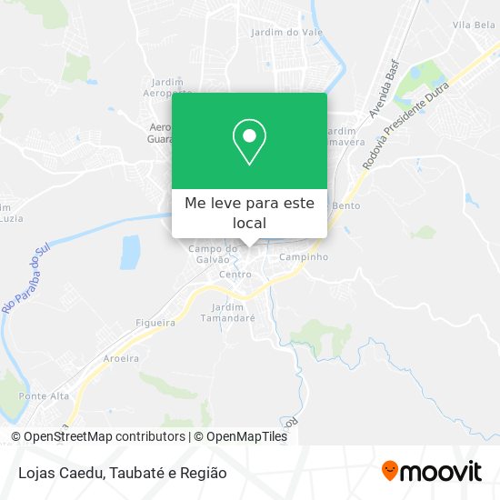 Lojas Caedu mapa
