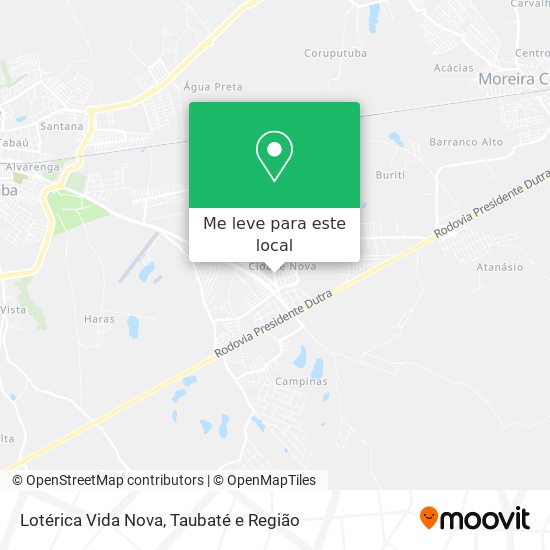 Lotérica Vida Nova mapa