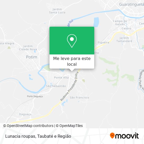 Lunacia roupas mapa