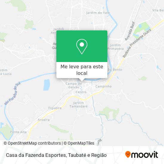 Casa da Fazenda Esportes mapa