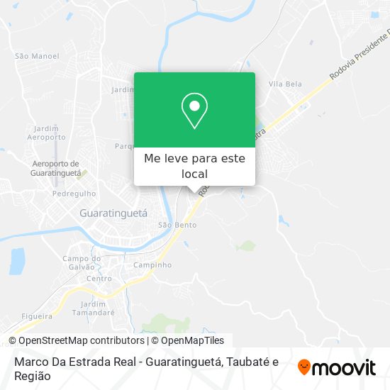 Marco Da Estrada Real - Guaratinguetá mapa