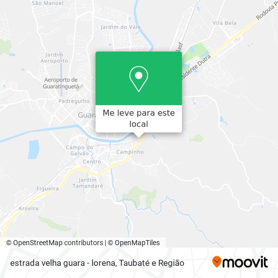 estrada velha guara - lorena mapa