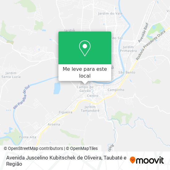 Avenida Juscelino Kubitschek de Oliveira mapa