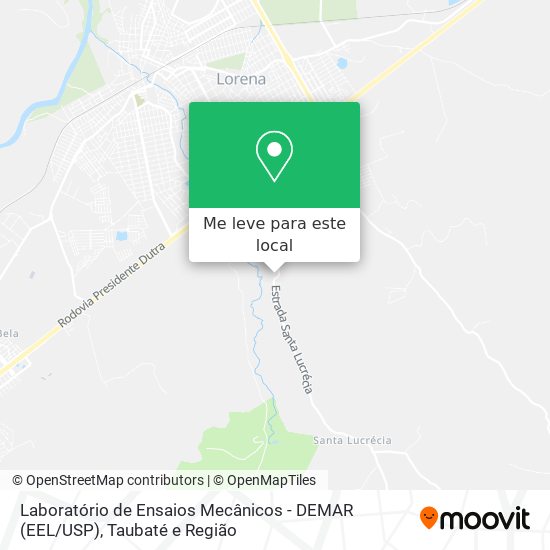 Laboratório de Ensaios Mecânicos - DEMAR (EEL / USP) mapa