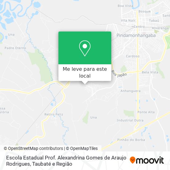 Escola Estadual Prof. Alexandrina Gomes de Araujo Rodrigues mapa