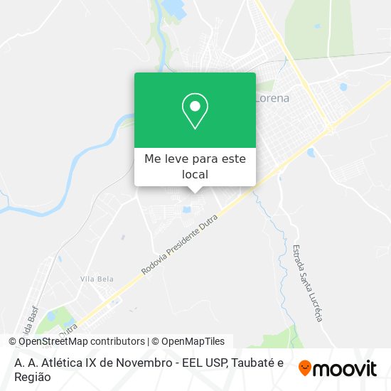 A. A. Atlética IX de Novembro - EEL USP mapa