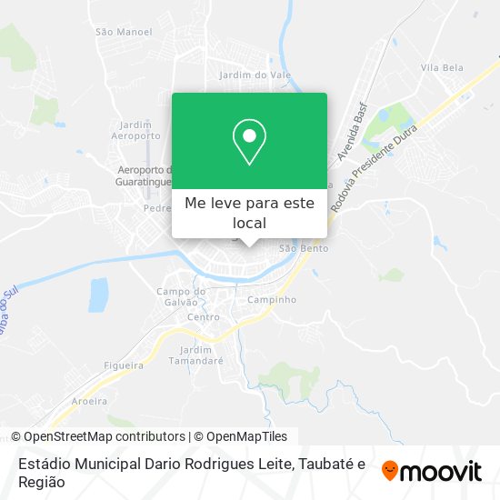 Estádio Municipal Dario Rodrigues Leite mapa