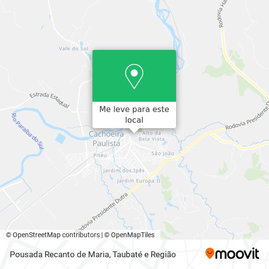 Pousada Recanto de Maria mapa