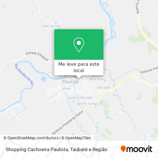 Shopping Cachoeira Paulista mapa
