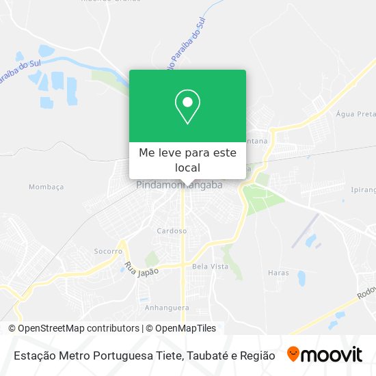 Estação Metro Portuguesa Tiete mapa