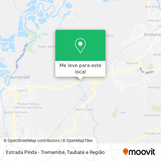 Estrada Pinda - Tremembé mapa