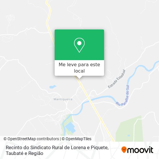 Recinto do Sindicato Rural de Lorena e Piquete mapa