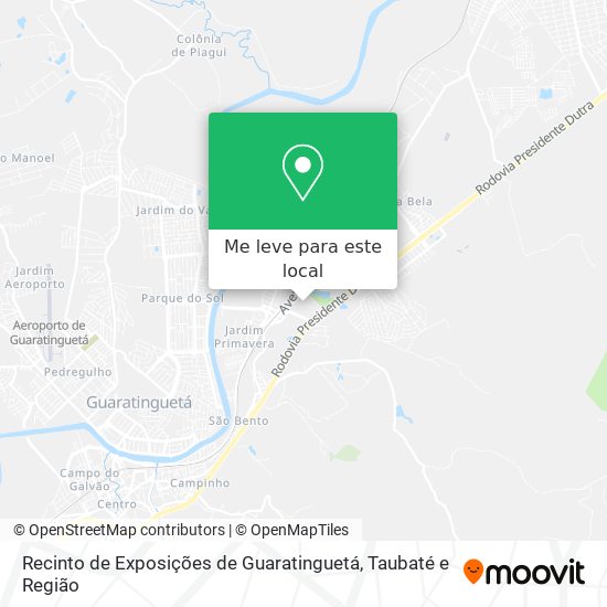 Recinto de Exposições de Guaratinguetá mapa