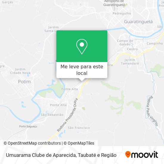 Umuarama Clube de Aparecida mapa