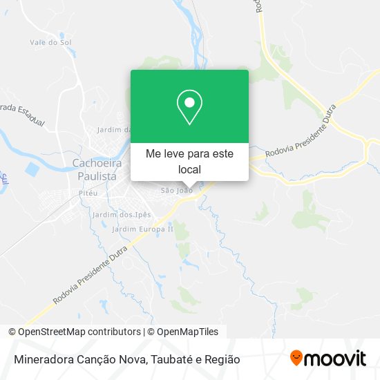 Mineradora Canção Nova mapa