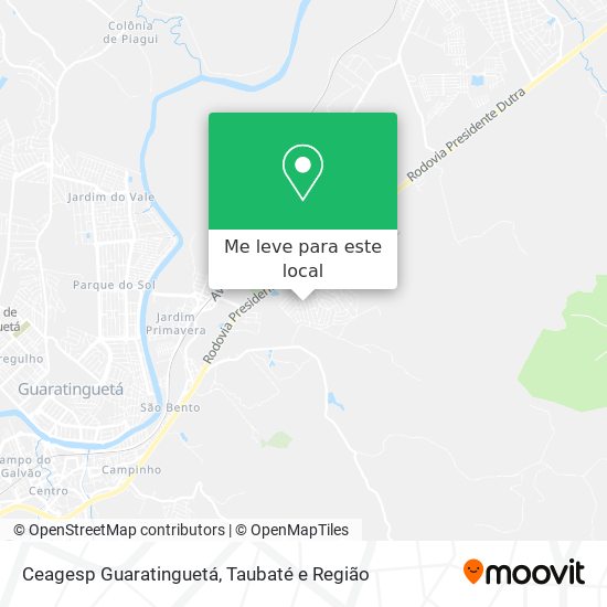 Ceagesp Guaratinguetá mapa