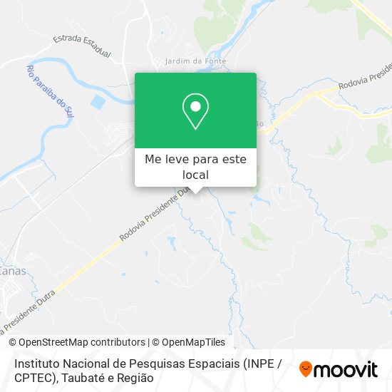Instituto Nacional de Pesquisas Espaciais (INPE / CPTEC) mapa