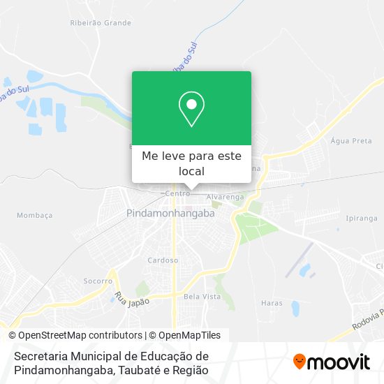 Secretaria Municipal de Educação de Pindamonhangaba mapa