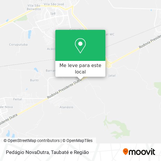 Pedágio NovaDutra mapa