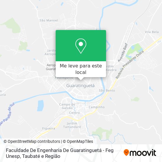 Faculdade De Engenharia De Guaratinguetá - Feg Unesp mapa