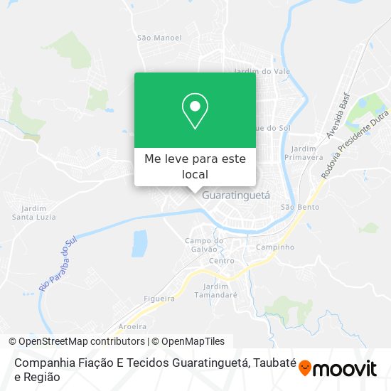 Companhia Fiação E Tecidos Guaratinguetá mapa