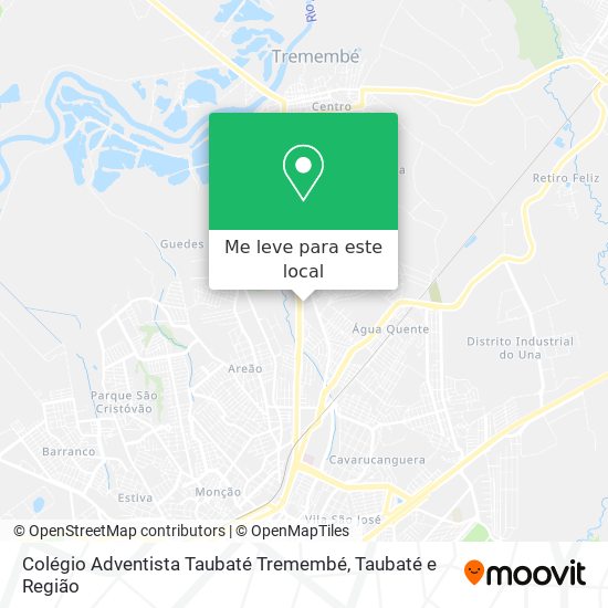 Colégio Adventista Taubaté Tremembé mapa