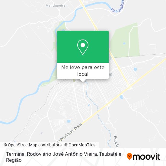Terminal Rodoviário José Antônio Vieira mapa