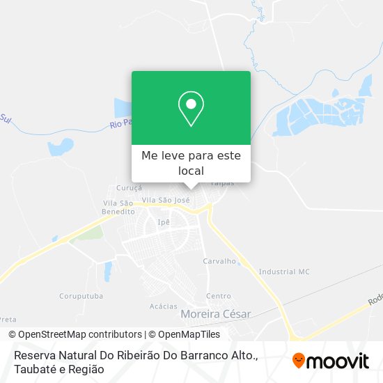 Reserva Natural Do Ribeirão Do Barranco Alto. mapa