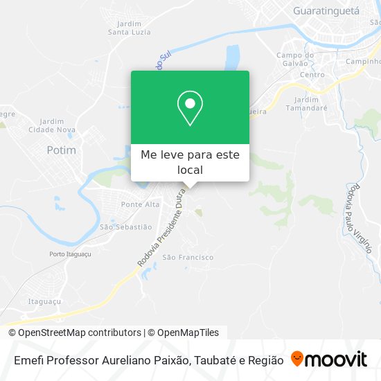 Emefi Professor Aureliano Paixão mapa