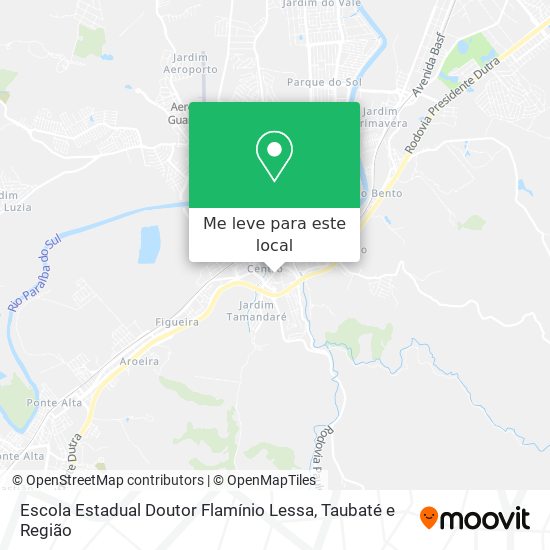 Escola Estadual Doutor Flamínio Lessa mapa