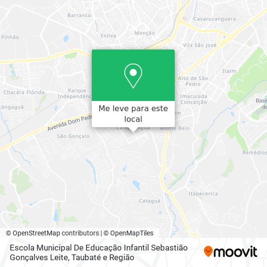 Escola Municipal De Educação Infantil Sebastião Gonçalves Leite mapa
