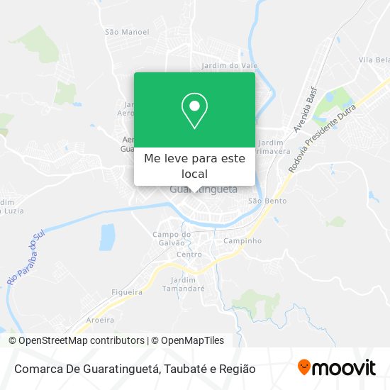 Comarca De Guaratinguetá mapa