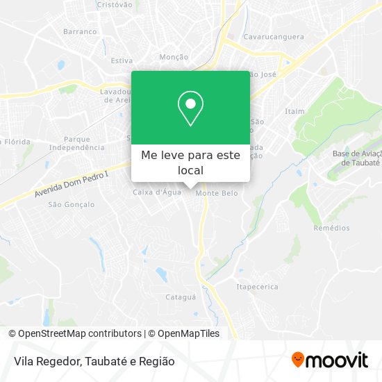 Vila Regedor mapa