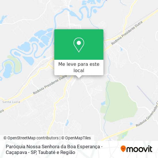 Paróquia Nossa Senhora da Boa Esperança - Caçapava - SP mapa