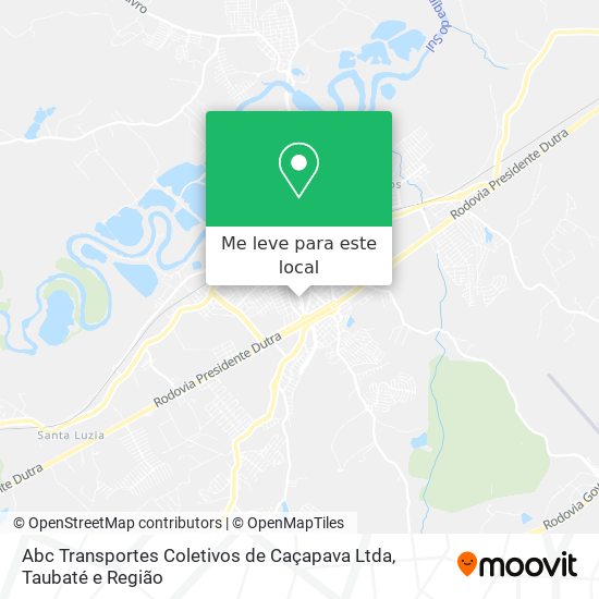Abc Transportes Coletivos de Caçapava Ltda mapa