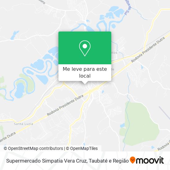 Supermercado Simpatia Vera Cruz mapa