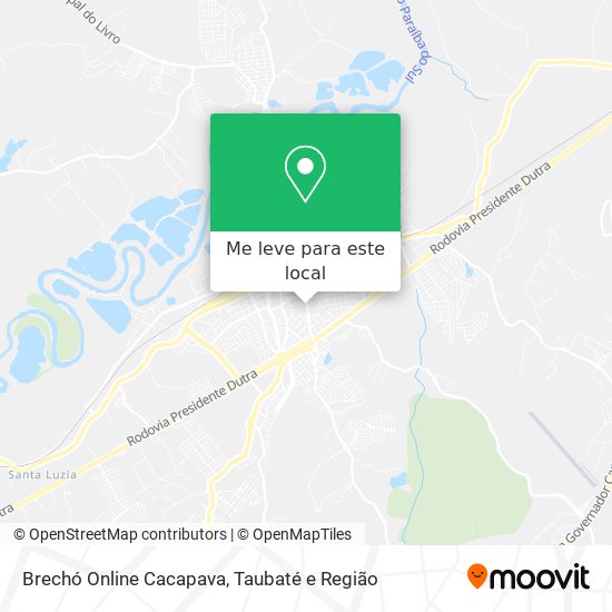 Brechó Online Cacapava mapa
