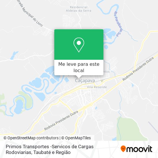 Primos Transportes -Servicos de Cargas Rodoviarias mapa